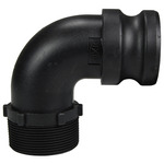 Polypropylene Cam & Groove 90° Adapter x Male NPT Elbow